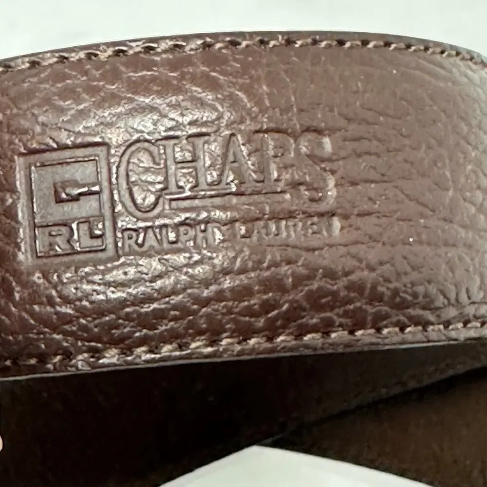 Chaps Ralph Lauren Leather Belt Brown Size 36